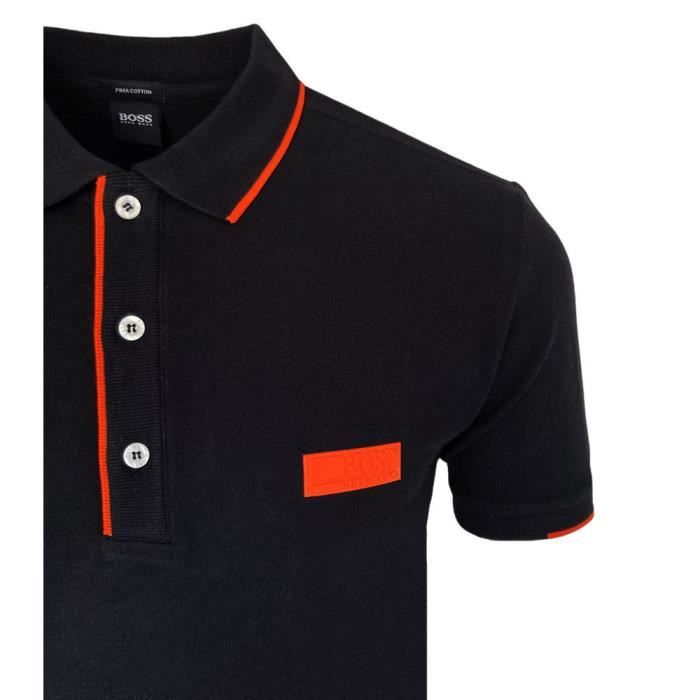 Polo homme Hugo Boss Polo HB007 noir et Orange Noir Cdiscount