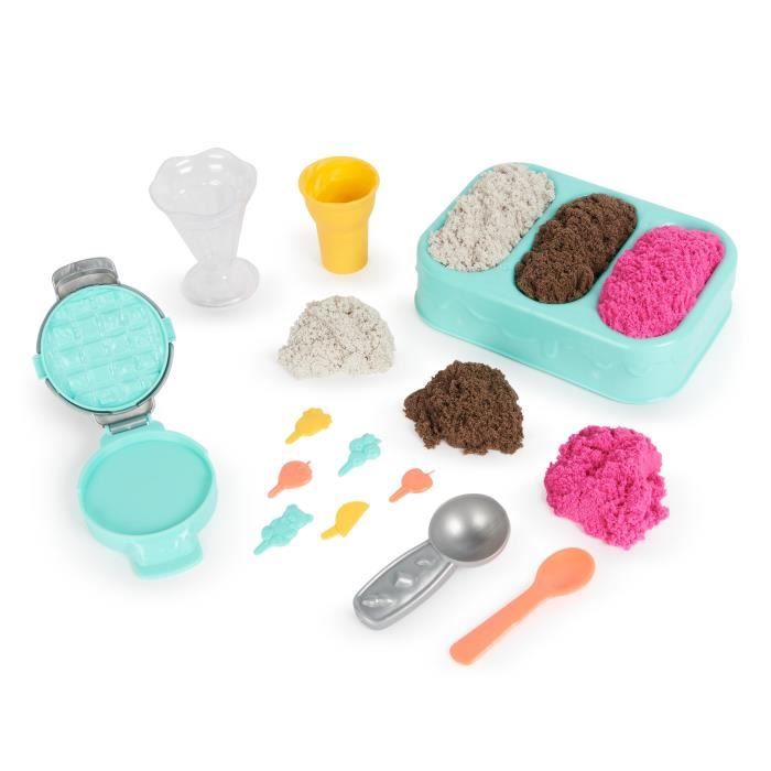 Coffret Kinetic Sand Arc-en-Ciel 383 G - Sable Magique Avec Outils - Jouet Sensoriel Enfant 3 Ans Et Plus