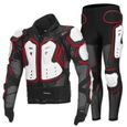 Combinaison de moto armure homme costume 2 pièces veste + pantalon ensemble de vêtement protection complète du corps-2