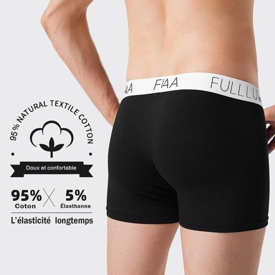 Boxer Homme Coton Lot De 8 - Confortable, Sans Étiquette, Taille Élastique Douce
