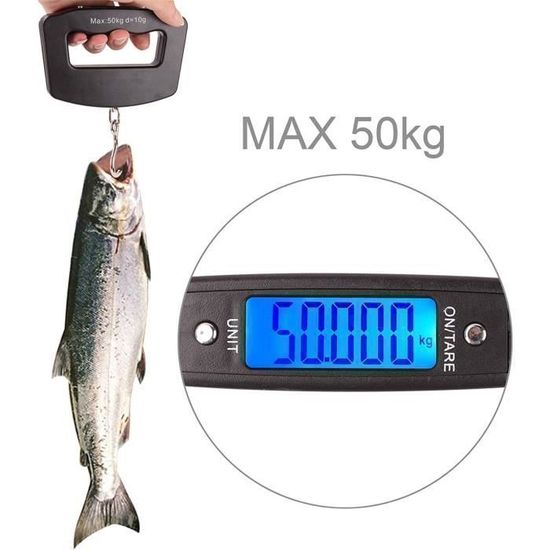 Balance à bagages suspendue - ATYHAO - OCD-16 - 50 kg/110 lb - Écran LCD - Couleur Bleu