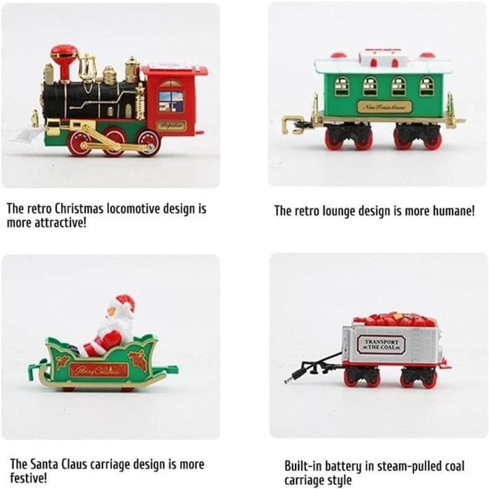 Train de Sapin de Noël électrique Autour de l'arbre - Avec Lumière LED et  Son Jouet de Train de Chemin de Fer électrique - Cdiscount Jeux - Jouets