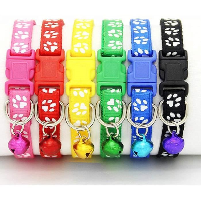 Collier Pour Chat Réfléchissant Avec Clochette - Ajustable 19-32 Cm, Léger, Sécurité Pour Promenades Nocturnes
