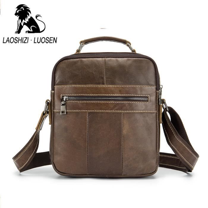 Leather Messenger Laoshizi Luosen Bag LAOSHIZI LUOSEN Messenger