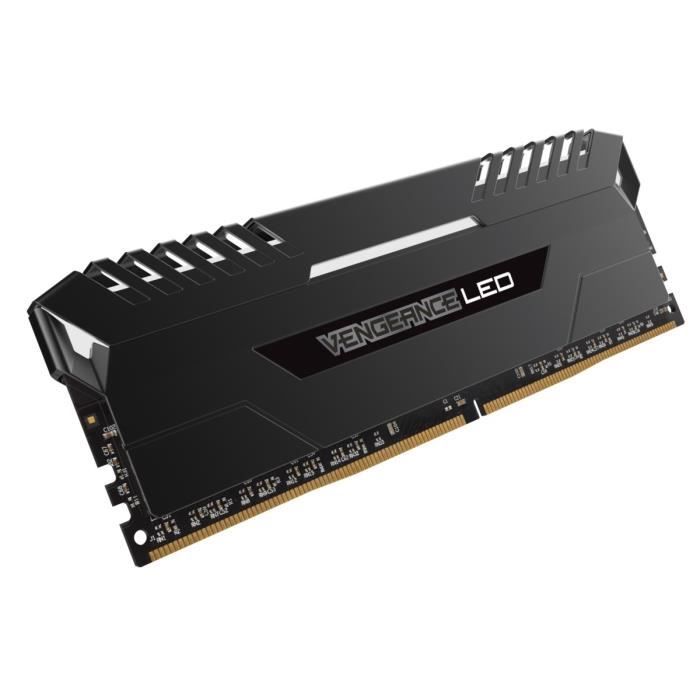 CORSAIR Memoire PC DDR4 Vengeance LED 16 Go 2 x 8 Go 3200 MHz CAS 16 LED Blanches CMU16GX4M2C3200C16 Cdiscount Informatique