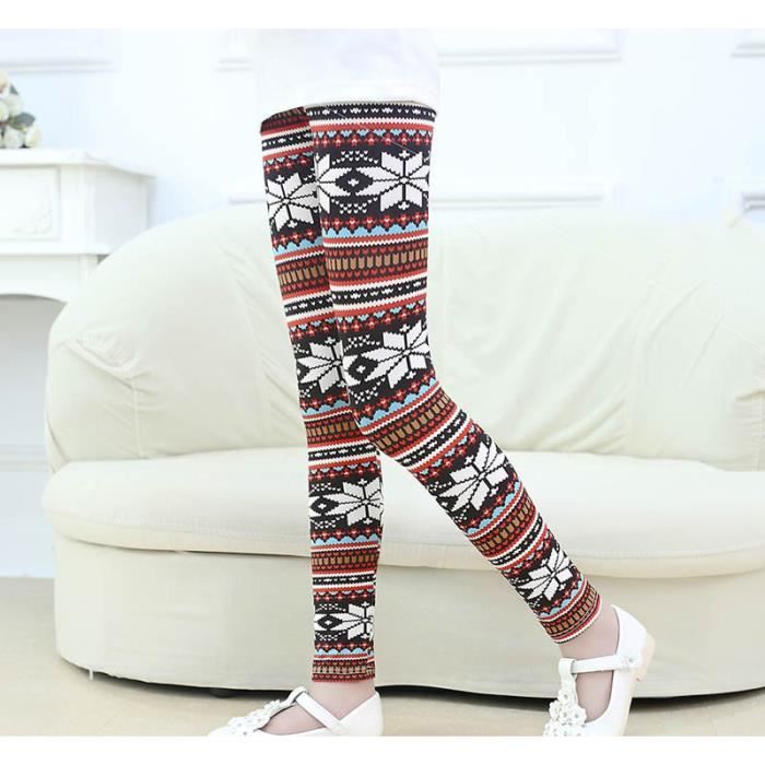 Legging Hiver pour Fille Marque Modele Epais et Chaud Imprimes Doubles de Polaire multicolore Cdiscount Pret a Porter
