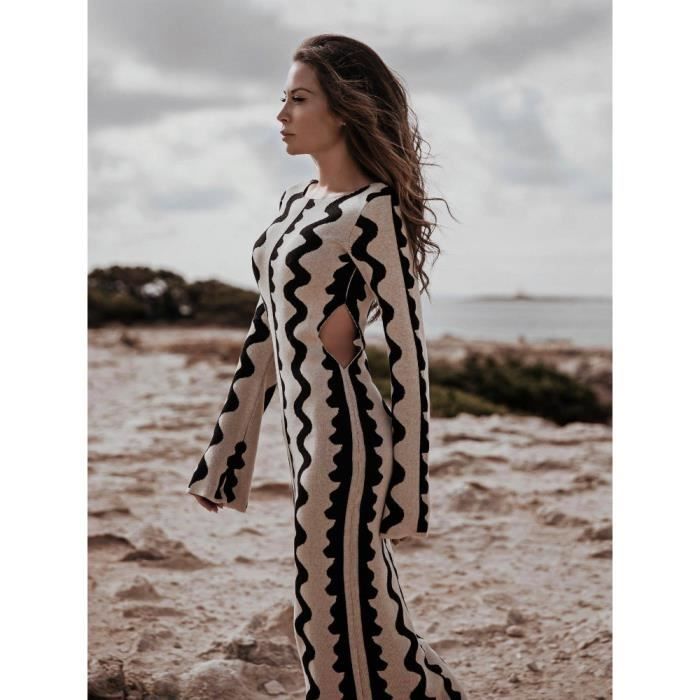 Robe manche longue évasée shop