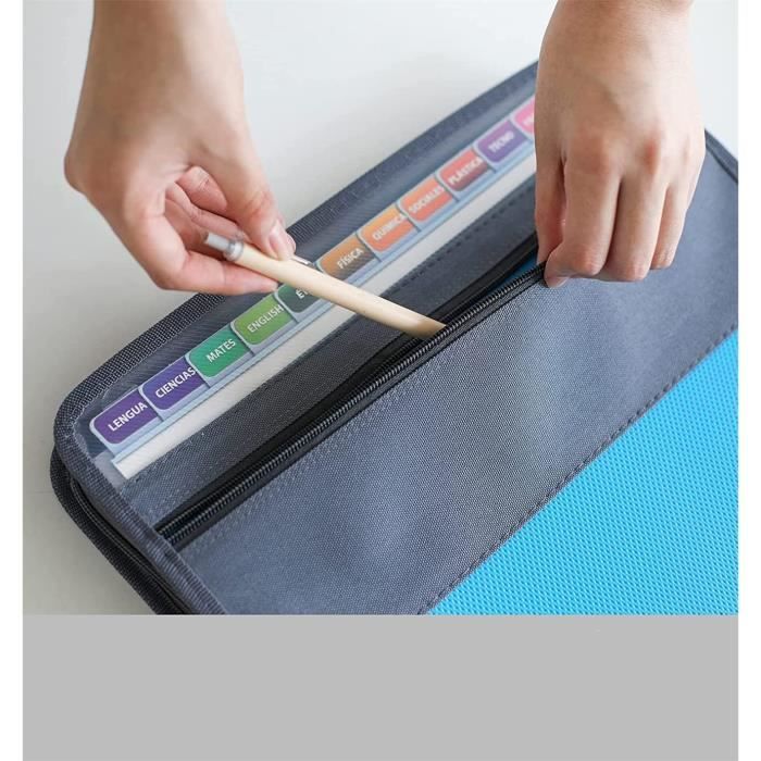 JUNDUN Porte-Documents Ignifuge A4 Avec Serrure – 13 Compartiments + Poches – Protection Ultime