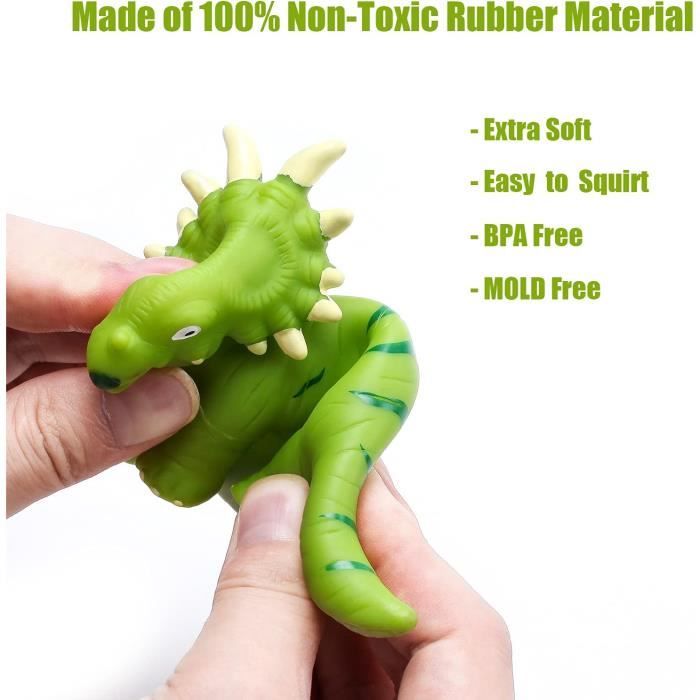 Indrnif Lot De 6 Jouets De Bain pour BéBé Dinosaure Flottant Multicolore Jouet d'eau Cadeau pour BéBé De 1 à 6 Ans, Petit