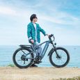 Vélo électrique 1000W Bafang Moteur - Shengmilo  MX05  - vtt electrique tout suspendu - Samsung 48V17.5AH - Autonomie 60km - Gris-3