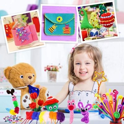 Kit Fai Da Te Con 590 Pezzi - Pipe Cleaners, Pompon, Occhi Mobili E Feltro - Per Creatività E Lavoretti - Foto 10
