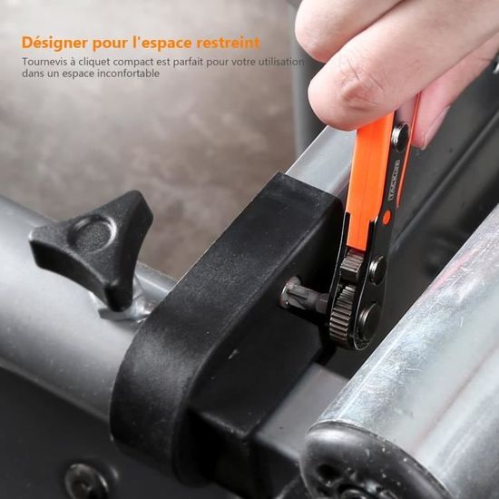 TACKLIFE Embouts de Vissage Jeu d/'embouts 16 PCS Poignée de Cliquet Réversibl...