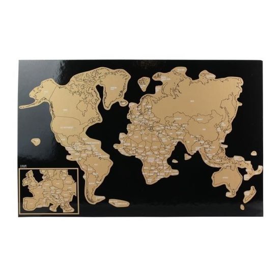 Sous-main Carte du monde à gratter - Feuille x 12 - Cdiscount Beaux-Arts et  Loisirs créatifs
