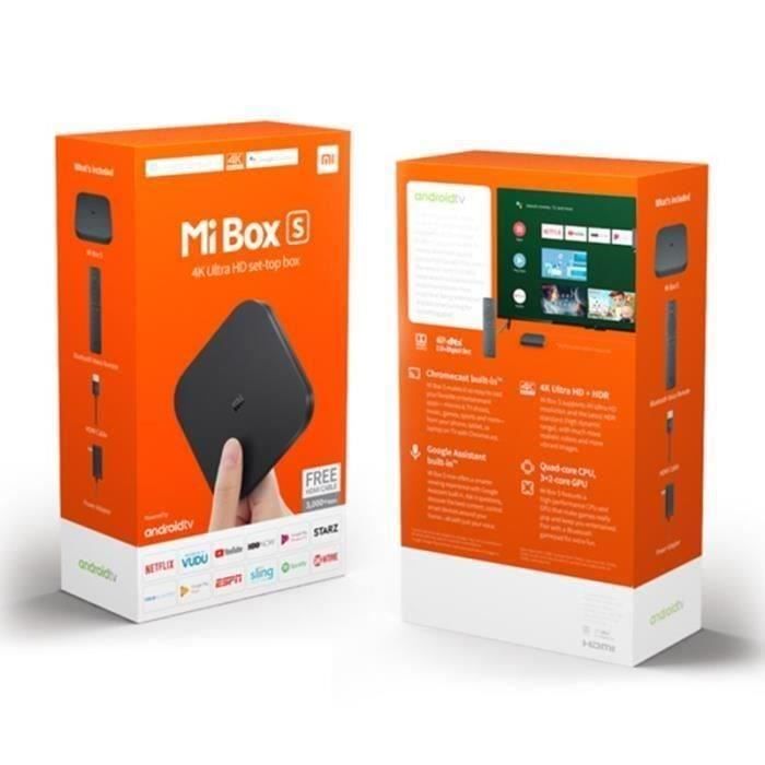 Xiaomi Mi TV Box S – Android TV 8.1 – 4K HDR – Accès Netflix – 1ère Génération – Neuve