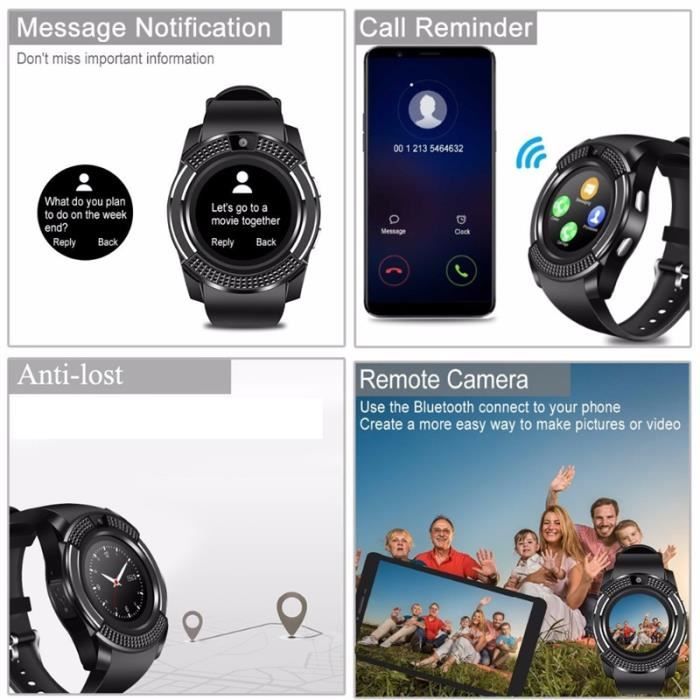 Generic v8 discount bluetooth smart watch