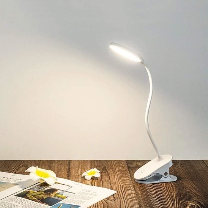 MAGICFOX Lampe de bureau à 18 LED avec clip, 3 Luminosité réglable