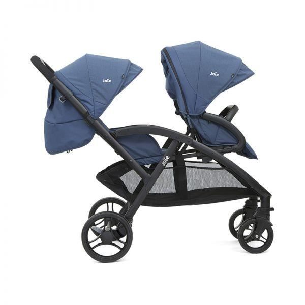 Poussette double bleu store