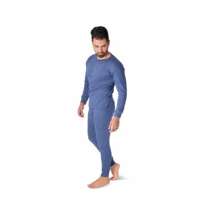 Sous-Vêtement Thermique - Manches Longues - Polaire - Sport - Homme - Bleu  XL Bleu - Cdiscount Sport