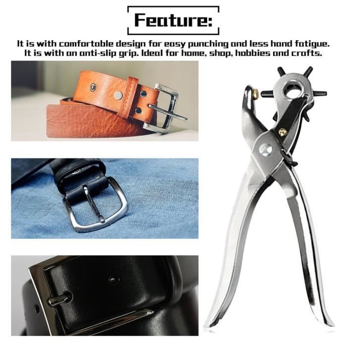 KRABALL-Perforatrice portable pour le cuir, perforatrice faite à la main,  outil de bricolage pour ceinture