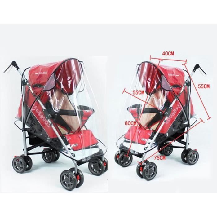 Playshoes Housse De Pluie Universelle Poussette – Compatible 3 Roues, Fenêtre Contact, Aération Optimale
