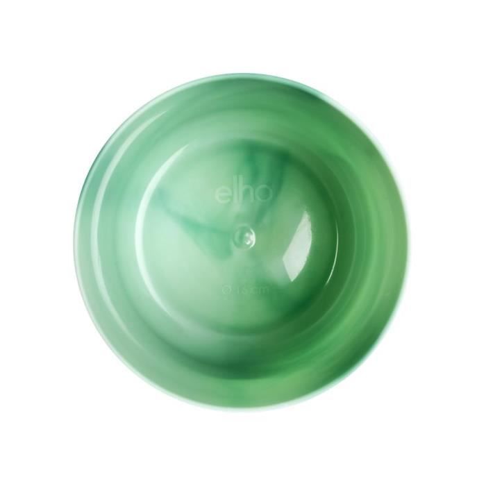 Elho Facet Rond 23cm - Pot de Fleurs pour Intérieur - Plastique 100% Recyclé - 22.7 x H 20.4 cm - Vert/Tea Green