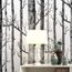 Papier Peint Arbre De Bouleau Blanc Noir Pour Chambre A Coucher