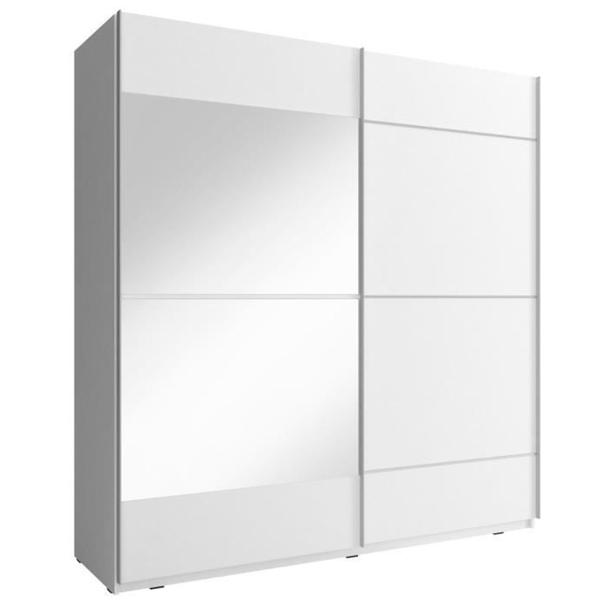 Armoire De Chambre Avec Miroir 2 Portes Coulissantes Style