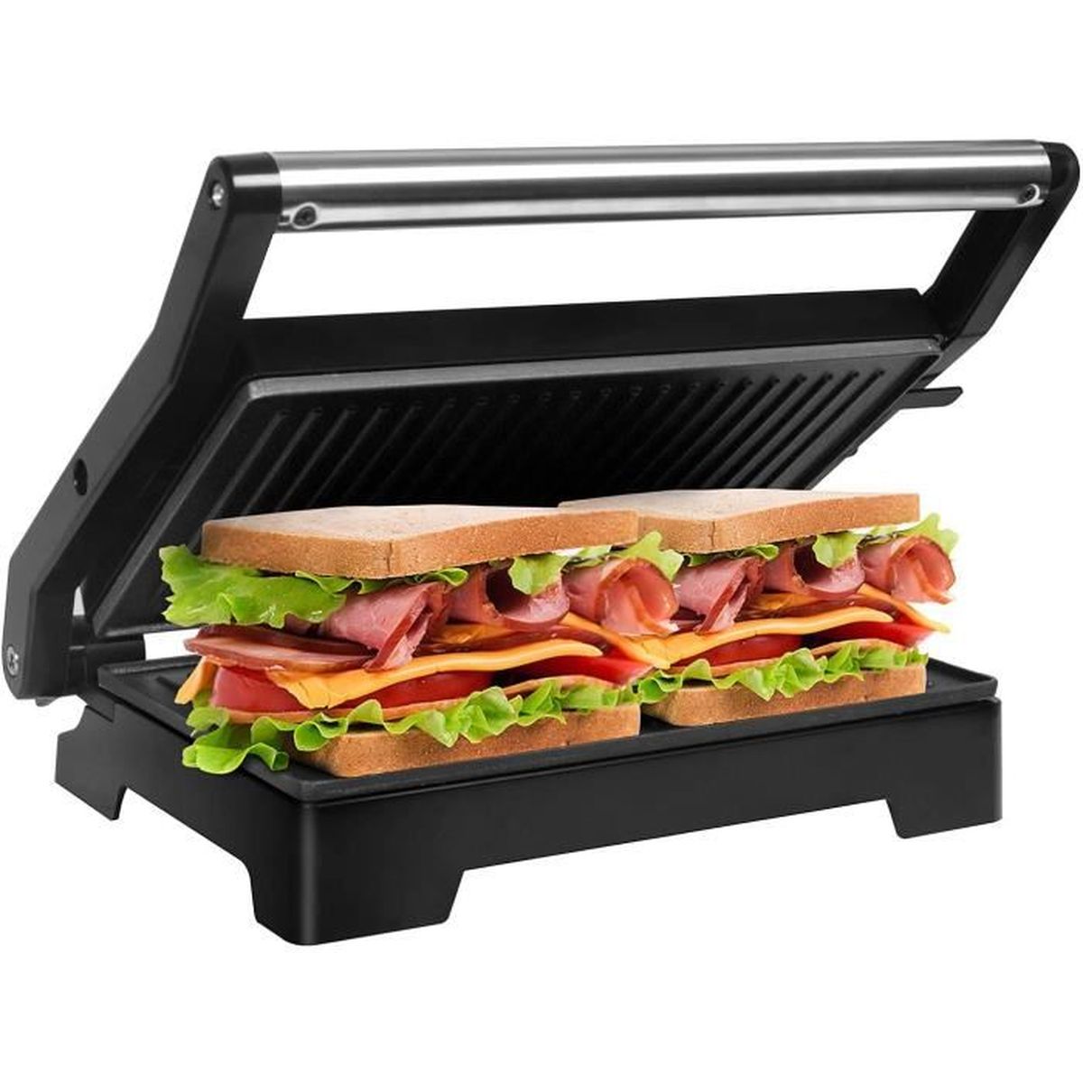 Gotoll Grill Electrique De Table Presse A Panini Appareil Croque Monsieur 1000w Toaster Sandwich Plancha Viande Anti Adhesives Ouve Achat Vente Gotoll Grill Electrique De Pas Cher Cdiscount