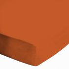 ALPES BLANC Drap housse 160x200 cm Cuivre- Terracotta BT 27 cm