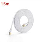 MTEVOTX Câble Ethernet Cat 7 de 15m，Réseau 15m Haut Débit, Cable RJ45 Cable Internet 10Gbps 600MHz-pour Routeur, Modem, TV Box, PC -Blanc