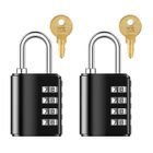 Lot de 2 cadenas à code ORIA - Récupération de mot de passe - Noir