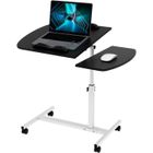 VIVOLILV Table Roulant de Lit Canapé pour Ordinateur Portable Hauteur Réglable - Bureau Table Informatique Table d'appoint Noir
