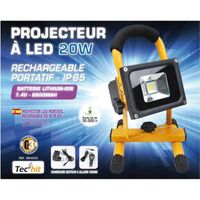 Projecteur LED TECH-IT 20W rechargeable IP65
