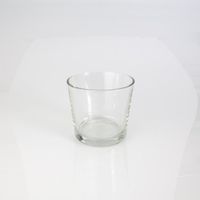 Petit vase - Porte-bougie ALENA en verre, transparent, 10,5 cm, Ø 11,5 cm - Mini vase en verre - Photophore rond - INNA Glas