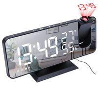 Horloge,LED réveil Projection horloge thermomètre hygromètre sans fil Station météo montre numérique Snooze bureau Table - Type A