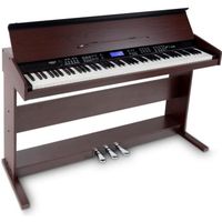 Piano numérique synthétiseur- FunKey DP-88 II - 88 touches à frappe dynamique 360 sons, 160 styles, MIDI In/Out, USB  - Brun