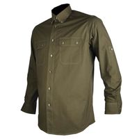 Chemise de chasse Somlys - Vert - Coupe outdoor - Manches longues - 100% coton ripstop