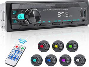AUTORADIO Autoradio Bluetooth5.0 Mains Libres, Autoradio 1 Din Bluetooth Stéréo Lecteur MP3 Bluetooth Poste Radio Voiture avec SD AUX in Deux