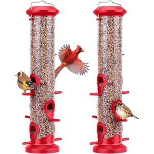 Mangeoire Oiseaux Suspendue Métal – Résiste Intempéries, 14,5x18,5x23 Cm, Noir - 4