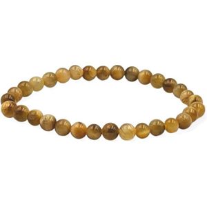 BRACELET - GOURMETTE Bracelet en pierre naturelle d'Oeil de Tigre doré - Garaulion - diamètre 6mm - qualité premium