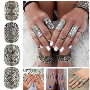 Set 4pcs Bagues Anneaux Bout De Doigt Phalange Knuckle Fantaisie