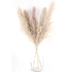 Plantes De Roseau pour La D/écoration De La Maison Remplissage De Vase Boho Herbe de Pampa Artificielle Grand 43 Pouces 110cm (Noir) 3 Tiges D/écor dherbe De Pampa Haut Plumes De Roseau Faux