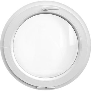FENÊTRE - BAIE VITRÉE Fenêtre ronde à soufflet 750 mm PVC blanc oeil de boeuf