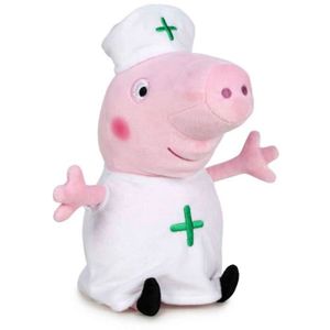PELUCHE Peluche Peppa Pig Nurse - Ocio Stock - 20cm - Noir - Mixte - Piles - Enfant - Intérieur