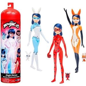 Pack de 4 poupées Miraculous 26cm - Ladybug, Chat Noir, Rena Rouge & Queen  Bee - BANDAI