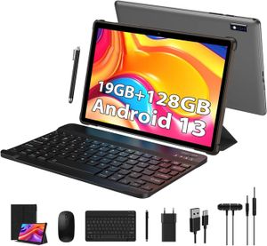 Tablette Tactile 14.1 Pouces 4G Grand Écran Full HD Android ROM 4Go+128Go  Argent YONIS