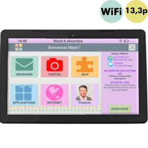 TABLETTE TACTILE Tablette Facilotab XXL - WiFi - 32 Go - Android 10 - Etui - Tablette simplifiée pour Seniors... 13,3 Noire