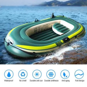 KAYAK Kayak gonflable - Fdit - Outil de plongée à la dérive de pêche - Bateau pneumatique d'aviron - 3 places - Vert