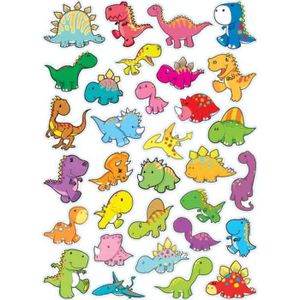 GOMMETTE Gommettes dinosaures de 2 à 5 cm x 32 pcs - MegaCr