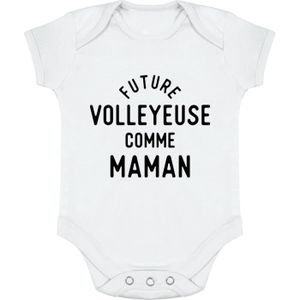 BODY body bébé | Cadeau imprimé en France | 100% coton | Future volleyeuse comme maman